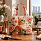 Handcrafted Bag | The Brown Cat and the Rose