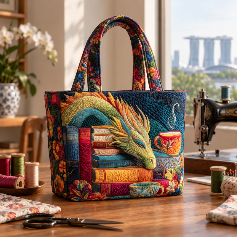 Handcrafted Bag | The Dragon and the Ancient Books