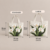 Handcrafted Bag | White Lilies
