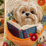 Handcrafted Bag | Shih Tzu and Books