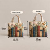 Handcrafted Bag | Books and Flowers