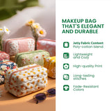 Cheerful Charm Quilted Makeup Bag