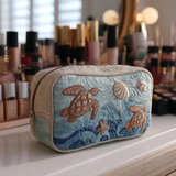 Sea Turtle Quilted Makeup Bag